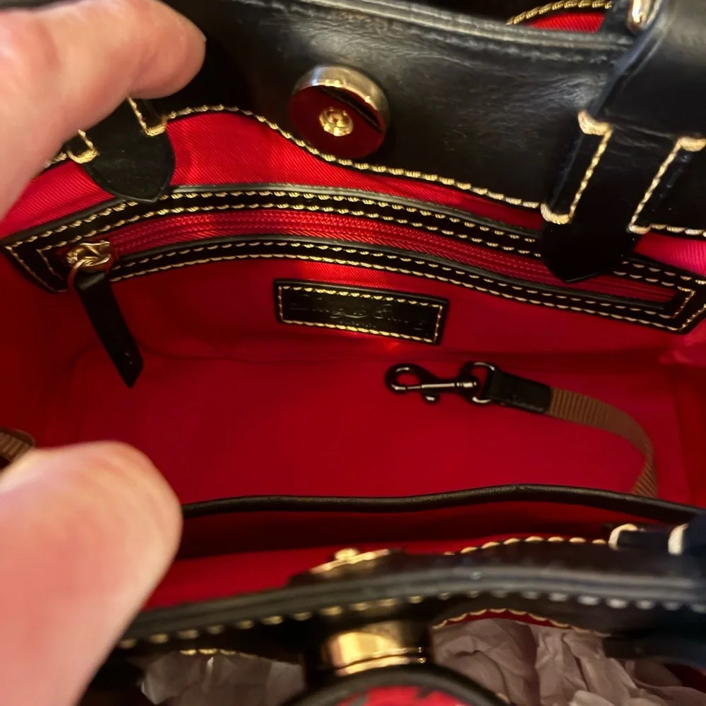 Dooney & Bourke Red and Green Plaid Mini Barlow - Picture 12 of 16